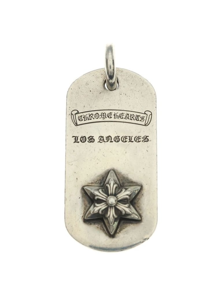 Chrome Hearts Raised Star Dogtag Dog Tag La Limited Pendant Top Silver 1670$
